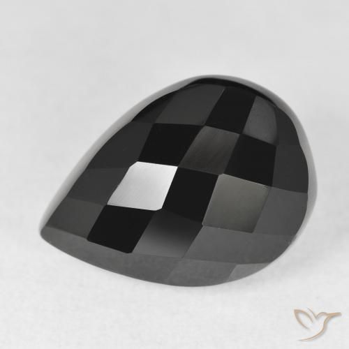 10.14ct Натуральный Черный Оникс, Форма груши, Непрозрачный