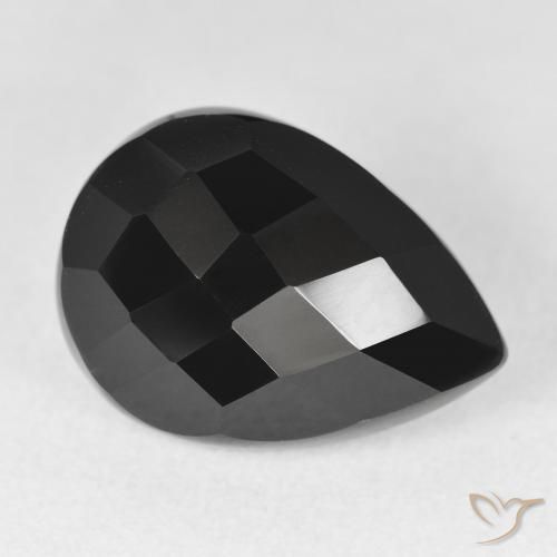 10.04ct Натуральный Черный Оникс, Форма груши, Непрозрачный