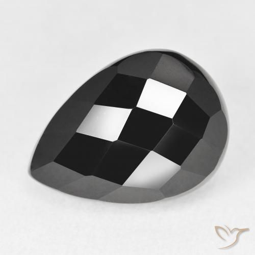 10.51ct Натуральный Черный Оникс, Форма груши, Непрозрачный