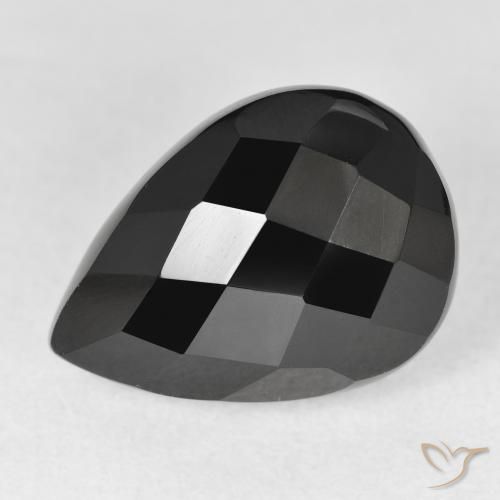 9.38ct Натуральный Черный Оникс, Форма груши, Непрозрачный