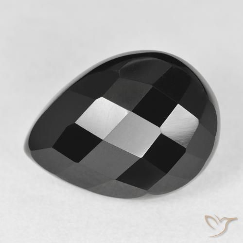 10.38ct Натуральный Черный Оникс, Форма груши, Непрозрачный