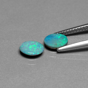  карата, натуральный Многоцветный Опаловый дублет, Огранка Овал, Непрозрачный