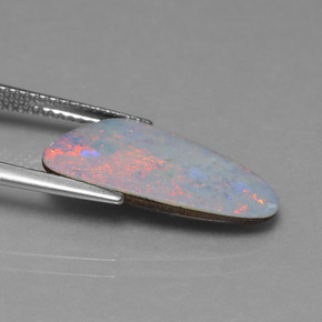 3.40 карата, натуральный Многоцветный Опаловый дублет, Необычная форма, Непрозрачный