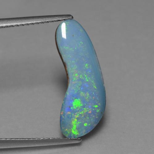 3.36 карата, натуральный Многоцветный Опаловый дублет, Необычная форма, Непрозрачный