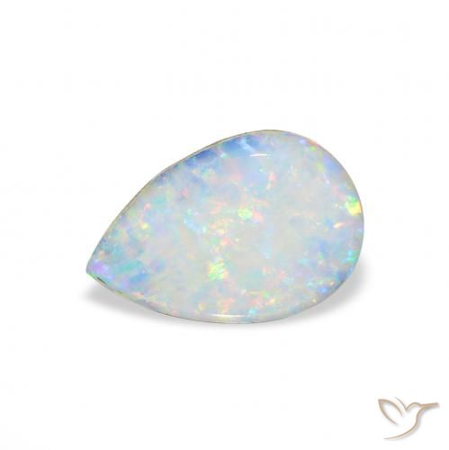 1.87ct Натуральный Многоцветный Опаловый дублет, Форма груши, Непрозрачный
