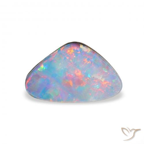 1.54ct Натуральный Многоцветный Опаловый дублет, Триллион, Непрозрачный