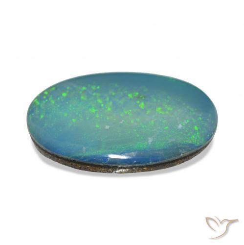 2.68 карата, натуральный Многоцветный Опаловый дублет, Овал, Непрозрачный