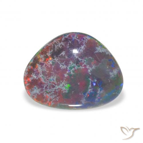 3.38ct Натуральный Многоцветный Опаловый триплет, Триллион, Непрозрачный