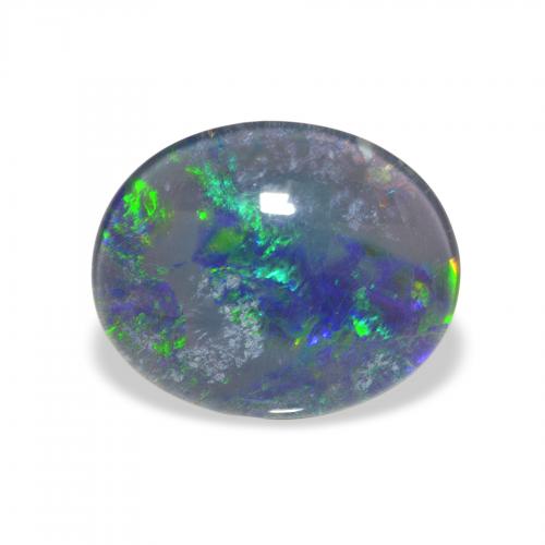 2.85 карата, натуральный Многоцветный Opal Triplet, Овал, Непрозрачный