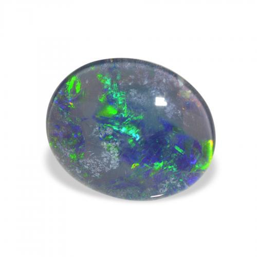 2.85 карата, натуральный Многоцветный Opal Triplet, Овал, Непрозрачный