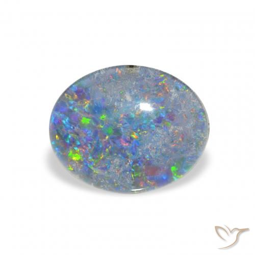 2.25ct Натуральный Многоцветный Опаловый триплет, Овал, Непрозрачный