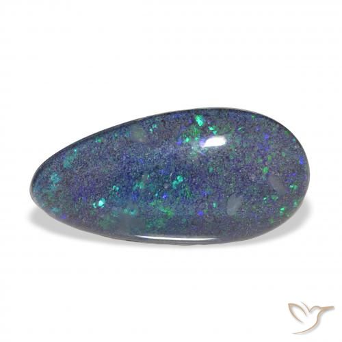3.74ct Натуральный Многоцветный Опаловый триплет, Форма груши, Непрозрачный