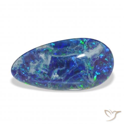 3.93ct Натуральный Многоцветный Опаловый триплет, Форма груши, Непрозрачный