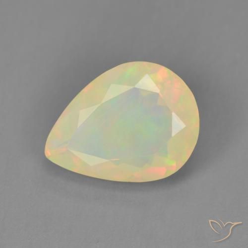 1.69ct Натуральный Многоцветный Опал, Форма груши, Прозрачный