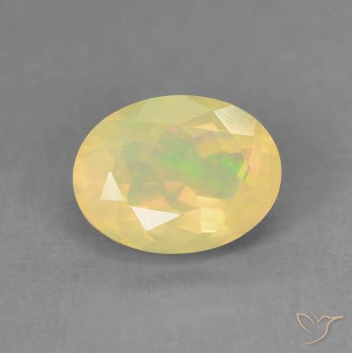 0.98ct Натуральный Многоцветный Опал, Овал, Прозрачный