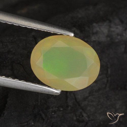 1.08ct Натуральный Многоцветный Опал, Овал, Полупрозрачный