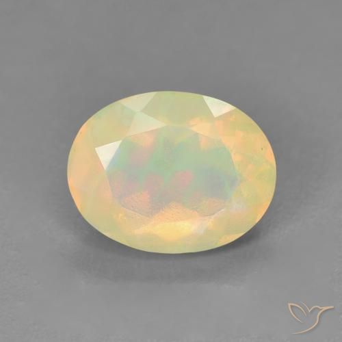 1.25ct Натуральный Многоцветный Опал, Овал, Полупрозрачный