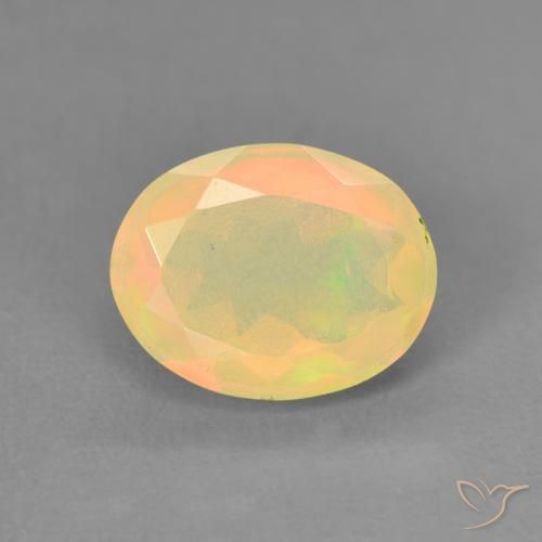 1.24ct Натуральный Многоцветный Опал, Овал, Полупрозрачный