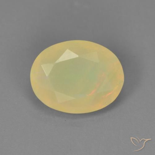 0.95ct Натуральный Многоцветный Опал, Овал, Полупрозрачный
