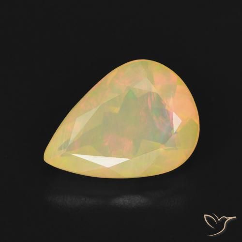 1.66ct Натуральный Многоцветный Опал, Форма груши, Прозрачный