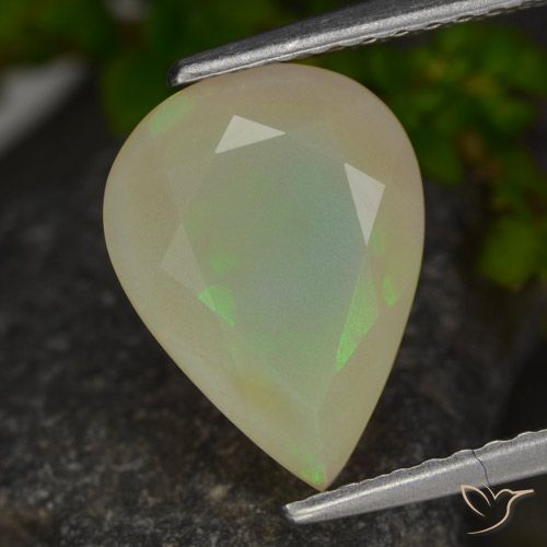 1.69ct Натуральный Многоцветный Опал, Форма груши, Полупрозрачный