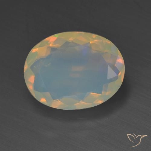 1.56ct Натуральный Многоцветный Опал, Овал, Прозрачный
