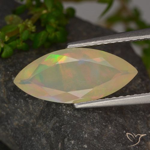 1.27ct Натуральный Многоцветный Опал, Маркиза, Прозрачный