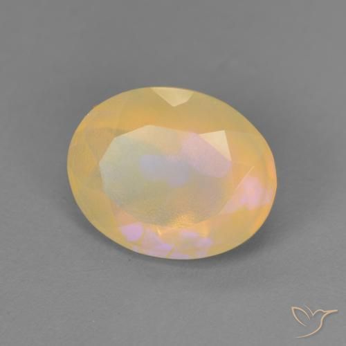 1.59ct Натуральный Многоцветный Опал, Овал, Прозрачный