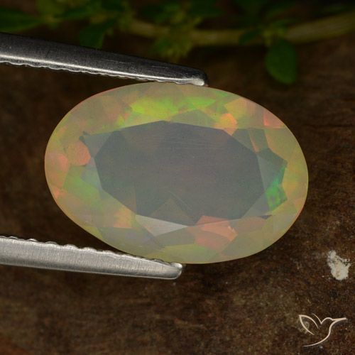 1.83ct Натуральный Многоцветный Опал, Овал, Прозрачный