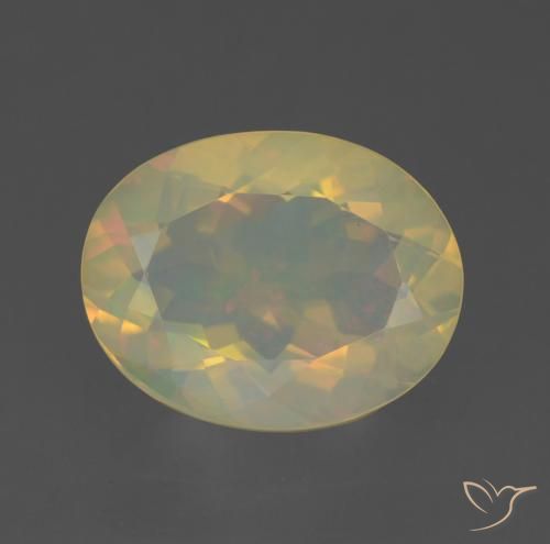 1.59ct Натуральный Многоцветный Опал, Овал, Прозрачный
