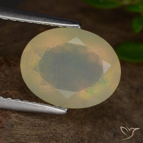 1.42ct Натуральный Многоцветный Опал, Овал, Полупрозрачный