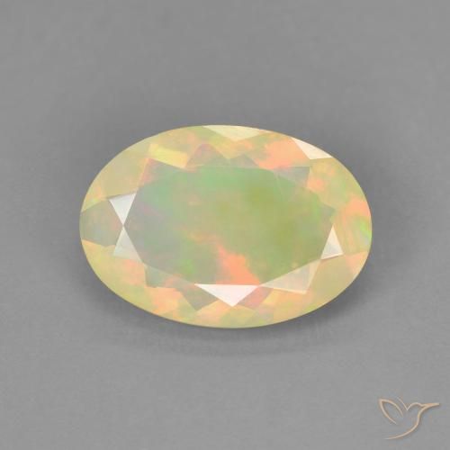 1.41ct Натуральный Многоцветный Опал, Овал, Прозрачный
