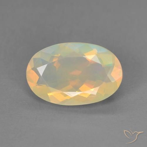 1.42ct Натуральный Многоцветный Опал, Овал, Прозрачный