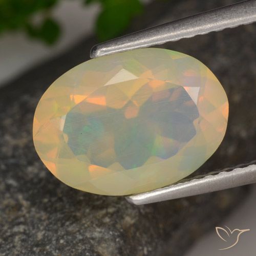 1.88ct Натуральный Многоцветный Опал, Овал, Прозрачный