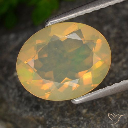 1.54ct Натуральный Многоцветный Опал, Овал, Прозрачный