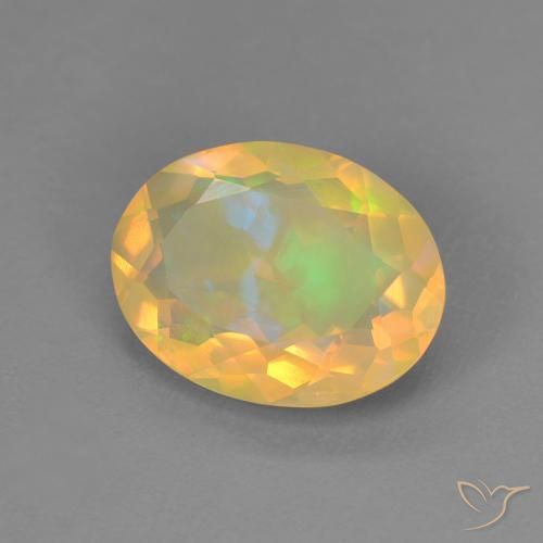 1.69ct Натуральный Многоцветный Опал, Овал, Прозрачный