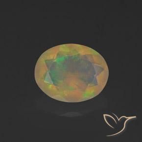 1.07ct Натуральный Многоцветный Опал, Овал, Прозрачный