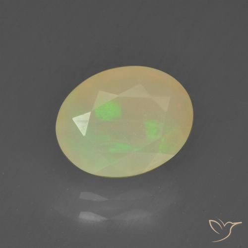 1.09ct Натуральный Многоцветный Опал, Овал, Полупрозрачный