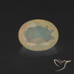 1.02ct Натуральный Многоцветный Опал, Овал, Прозрачный