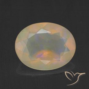 1.37ct Натуральный Многоцветный Опал, Овал, Прозрачный