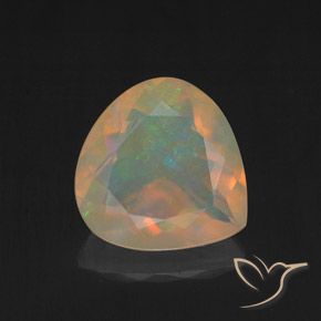 1.46ct Натуральный Многоцветный Опал, Форма груши, Прозрачный