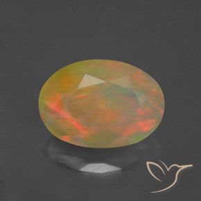 1.21ct Натуральный Многоцветный Опал, Овал, Полупрозрачный
