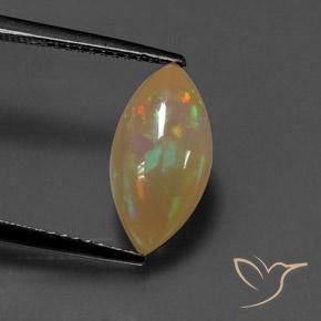 1.85ct Натуральный Многоцветный Опал, Маркиза, Полупрозрачный