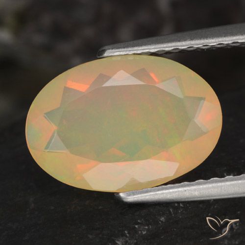 1.46ct Натуральный Многоцветный Опал, Овал, Полупрозрачный