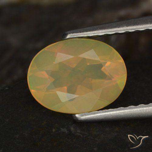 0.83ct Натуральный Многоцветный Опал, Овал, Прозрачный