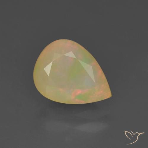 1.08ct Натуральный Многоцветный Опал, Форма груши, Полупрозрачный