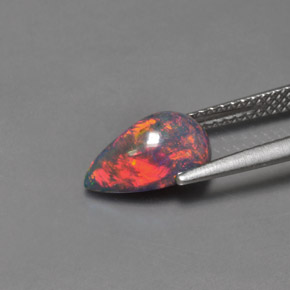 1.26 карата, натуральный Многоцветный Опал, Форма груши, Непрозрачный