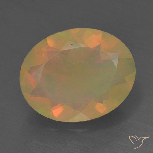 1.30ct Натуральный Многоцветный Опал, Овал, Полупрозрачный