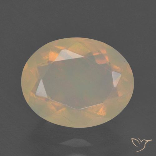 1.57ct Натуральный Многоцветный Опал, Овал, Полупрозрачный