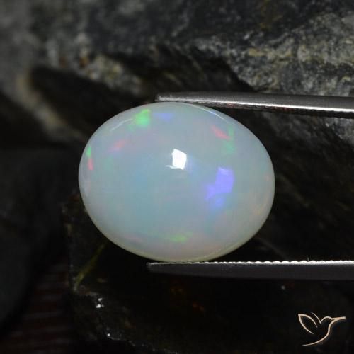 13.64ct Натуральный Многоцветный Опал, Овал, Полупрозрачный